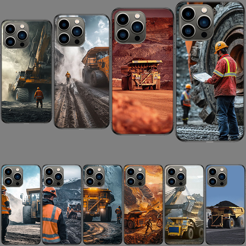 Dump Truck Heavy Equipment - เคสโทรศัพท์สำหรับตรวจสอบอุปกรณ์รถบรรทุกหนัก สำหรับ iPhone 16E 15 Pro