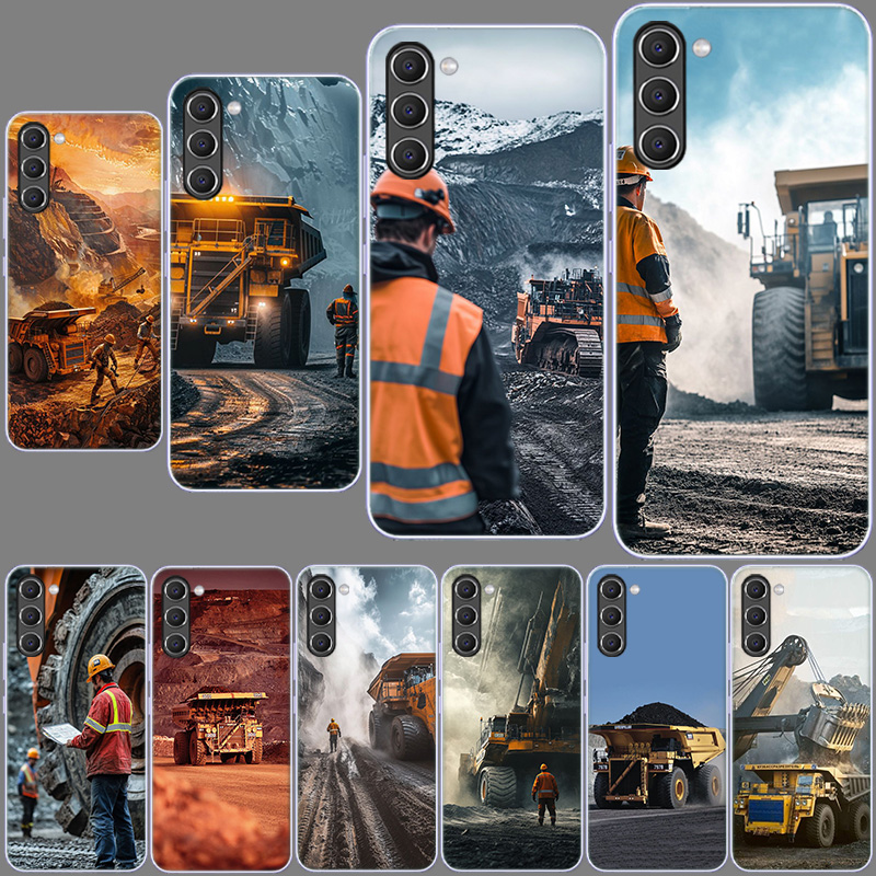 Dump Truck Heavy Equipment - เคสโทรศัพท์สำหรับตรวจสอบอุปกรณ์รถบรรทุกหนัก สำหรับ Samsung A54 A14 A24