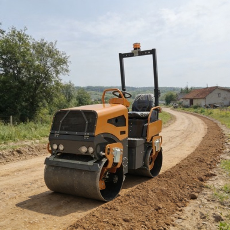 Heavy Equipment In Construction - รถบดอัดดินแบบสั่นสะเทือนสำหรับงานหนัก เครื่องจักรก่อสร้างดีเซลขนาดเล็ก สำหรับดินและยางมะตอย