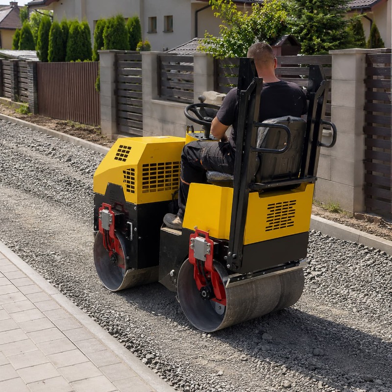 Heavy Equipment In Construction - รถบดถนนแบบสั่นสะเทือนสองล้อ สำหรับงานหนัก อุปกรณ์ก่อสร้าง เครื่องจักรสำหรับงานปูยางมะตอย เครื่องยนต์ดีเซล ปรับแต่งได้
