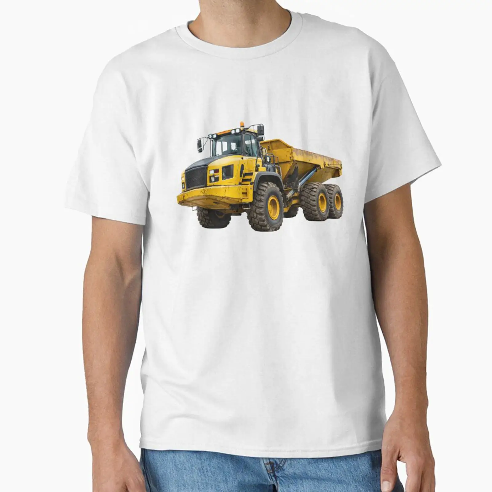 Dump Truck Heavy Equipment - ภาพประกอบรถบรรทุกแบบมีข้อต่อสำหรับงานหนัก ออกแบบและจำหน่ายโดย Radekku แฟชั่นสตรีทแวร์สไตล์วินเทจ ลุคสบายๆ
