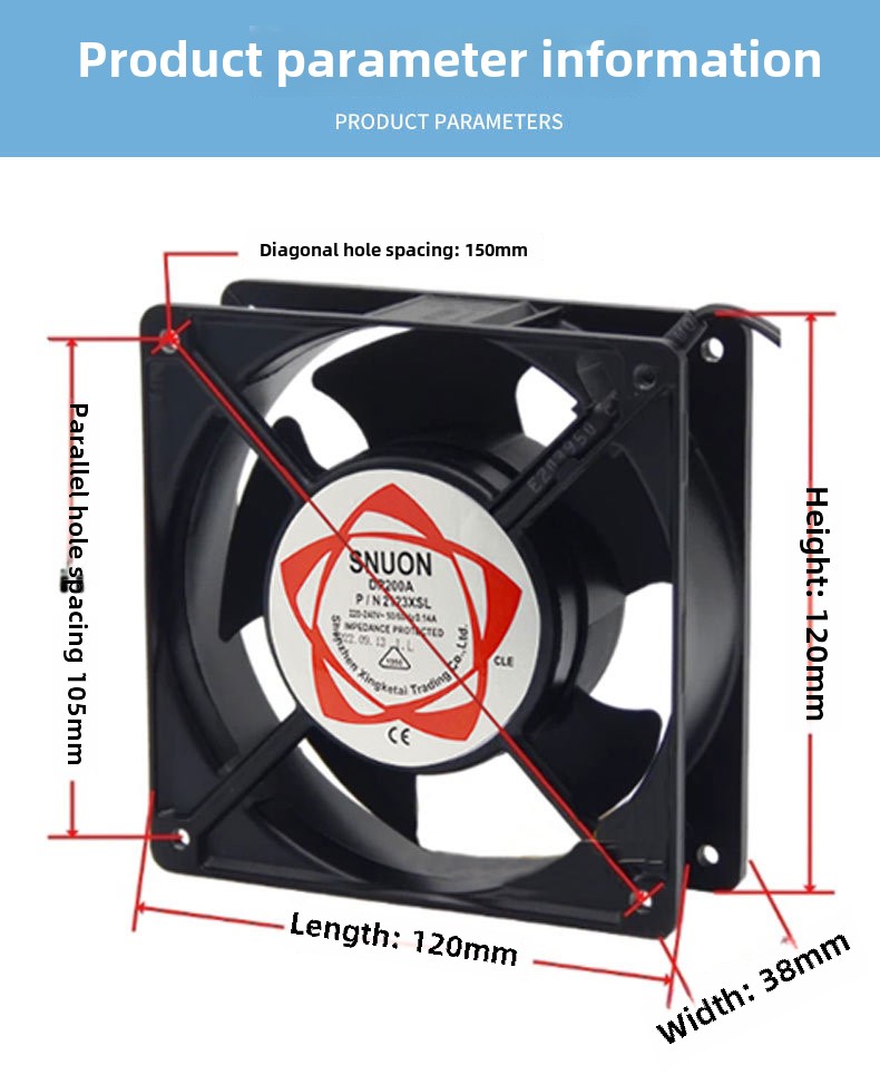 12038 Mini 120x120 ขนาดเล็กไอเ - Exhaust Fan Industrial บทวิจารณ์และราคา