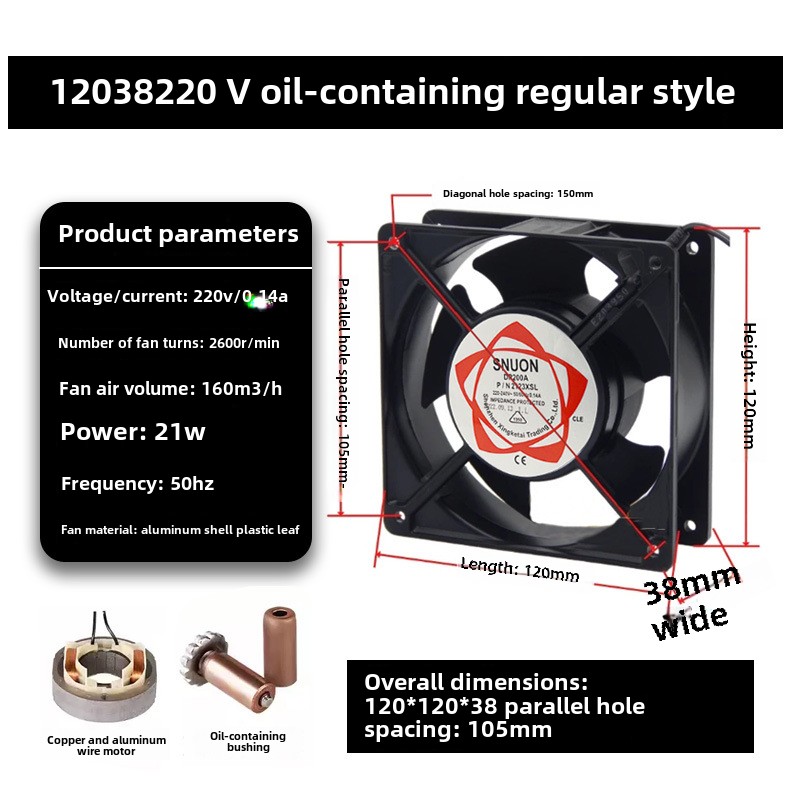 12038 Mini 120x120 ขนาดเล็กไอเ - Exhaust Fan Industrial บทวิจารณ์และราคา