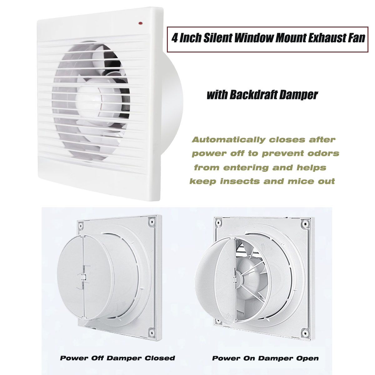 พัดลมดูดอากาศแบบติดหน้าต่างขนา - Exhaust Fan Industrial บทวิจารณ์และราคา